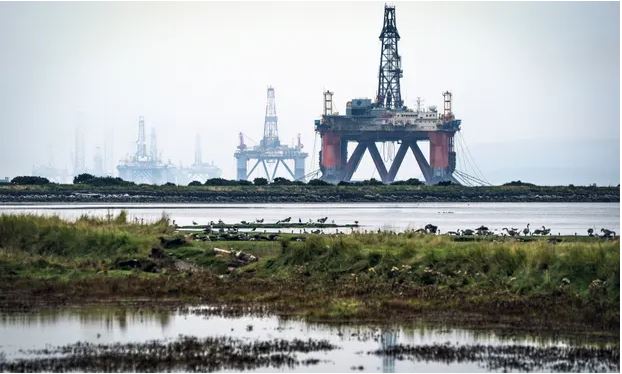An oil rig in Invergordon Scotland Photograph-Jane Barlow PA