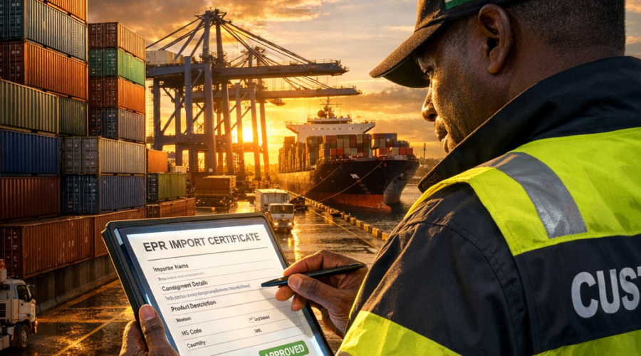 AI Illustration: EPR Clearance at Port